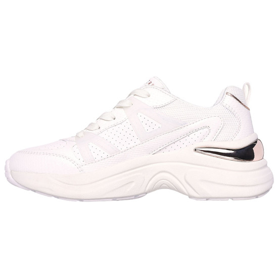 Skechers Snake Trimmed Perforated Durleather Lace Up Fashion Sneaker